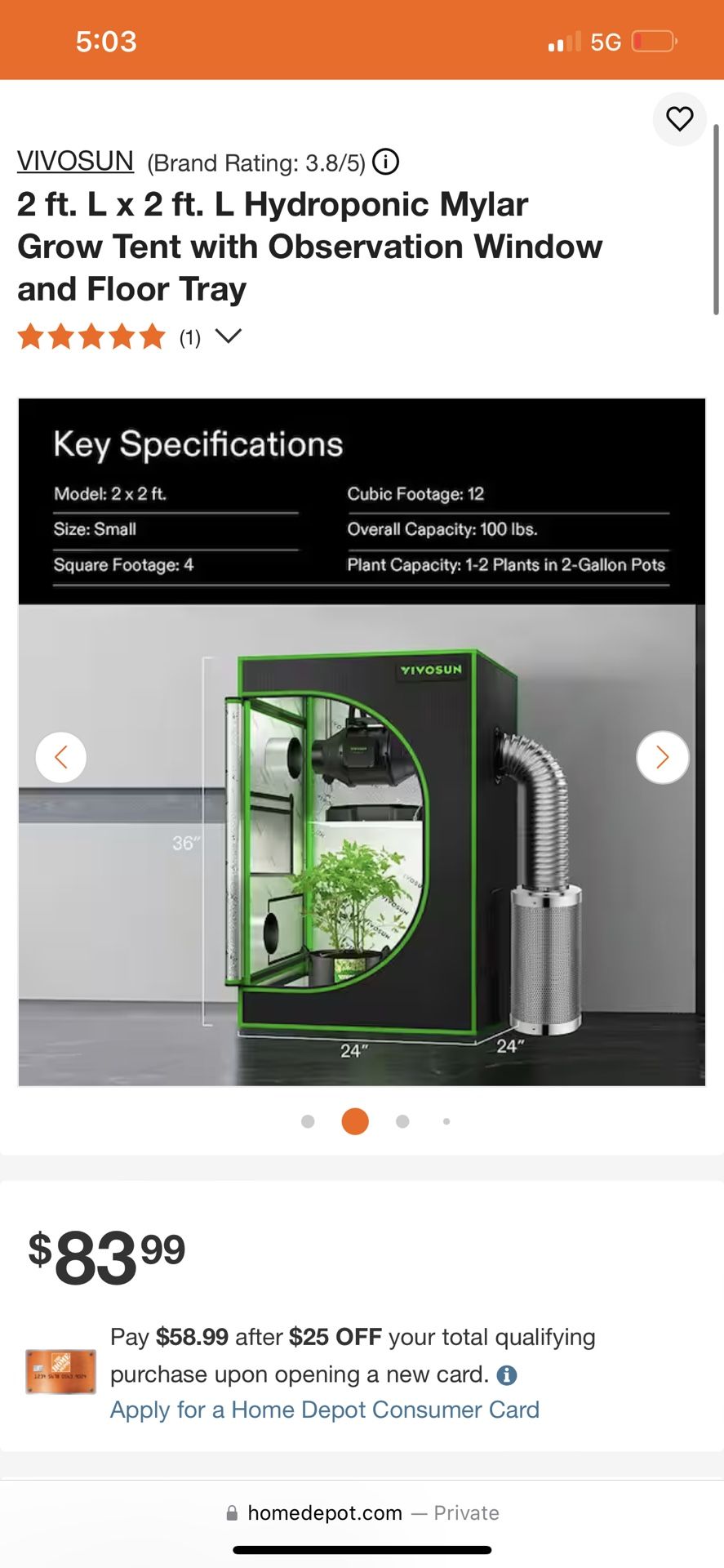 Grow tent
