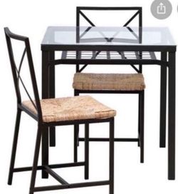 Metal and whisker table set