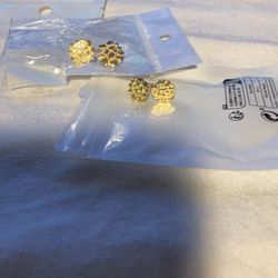 Gold Nuggets Earrings