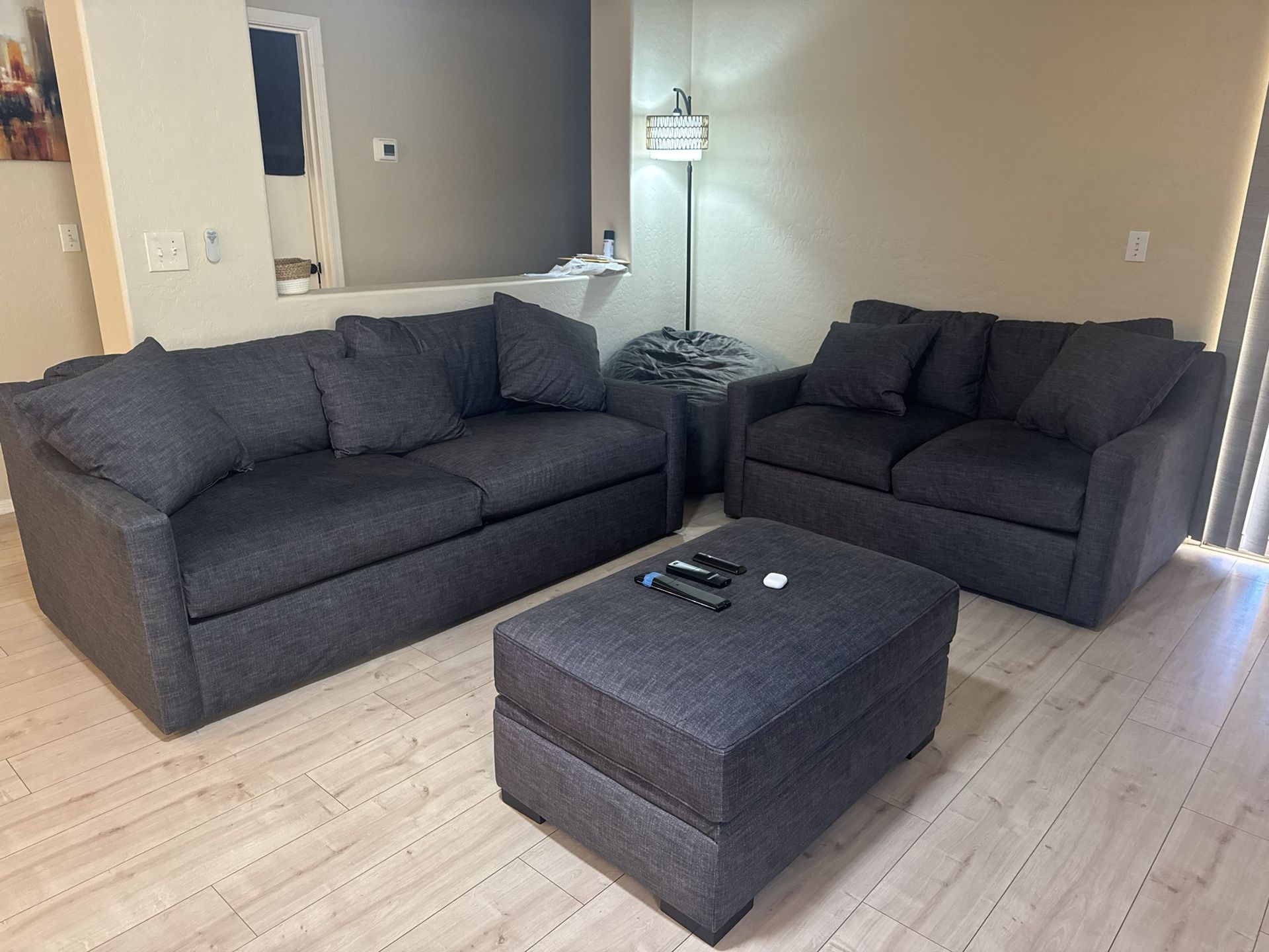 Brand New Sofas And Ottoman W/Storage