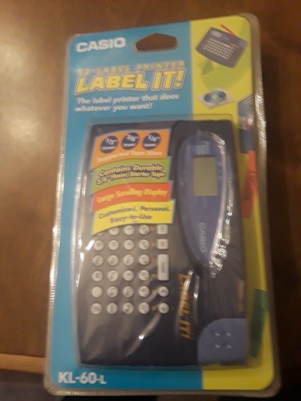 Casio Label It - EZ Label Printer Model KL-60-L (New)