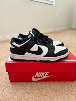 White and black womens dunks