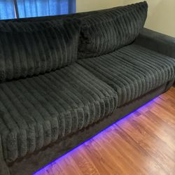 Grey Couch With Led Lights