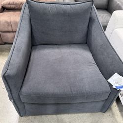 Dark Grey Swivel Accent Sofa Chair :$50