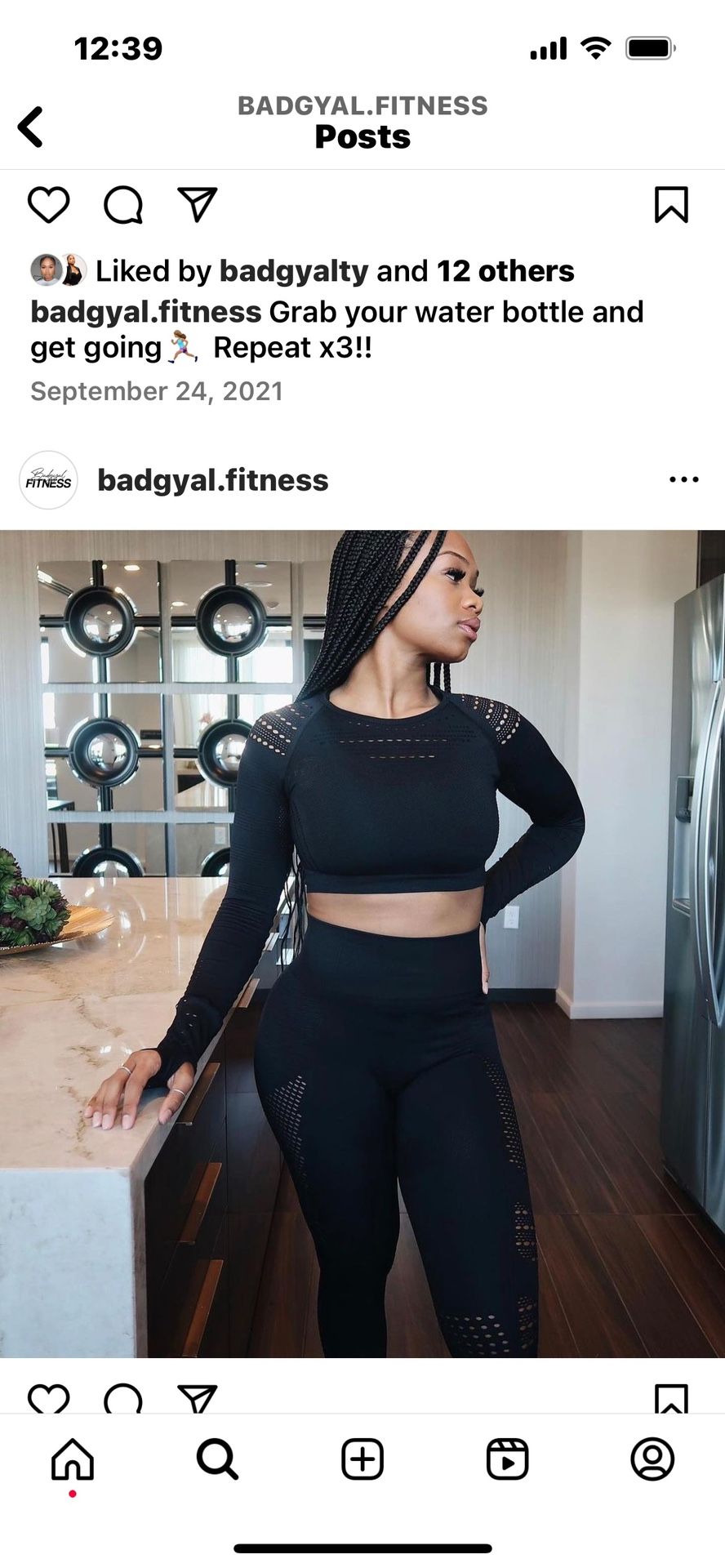 Two Piece, Black And Gray Workout Set