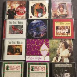 Christmas music CDs compact discs, Peter Nero & the Philly Pops, Compilations of Famous Stars, Vienna Boys Choir, Our Daily Bread Instrumentals, Anne 