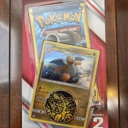 Pokemon 2 Mini Booster Packs + 1 Dragonite Promo & Coin! Brand New! Sealed!