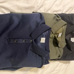 Men’s  Large Collared Long Sleeve Short