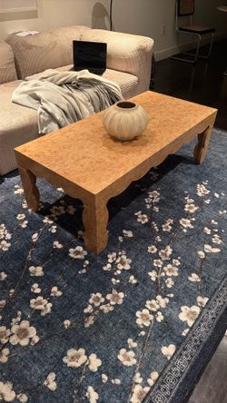 Burl Wood Laminate Coffee Table