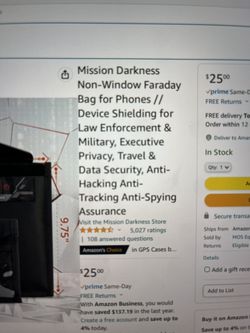 Mission Darkness Window Faraday Bag for Phones - Device Shielding for Law Enforcement, Military, Executive Privacy, Travel 