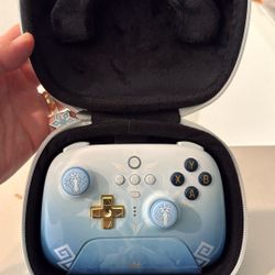 8Bitdo Ultimate 2.4G Wireless Controller for PC, Android, Steam Deck, and Apple - Chongyun Edition - Officially Licensed by Genshin Impact