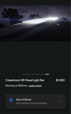 New Tesla Cybertruck Offroad Light bar