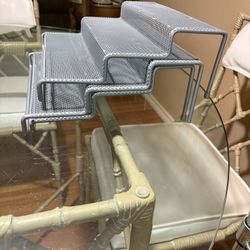 Kitchen Mesh 3 Tier Spice Rack. Set Of 3…Step Shelf Organizer, Multipurpose