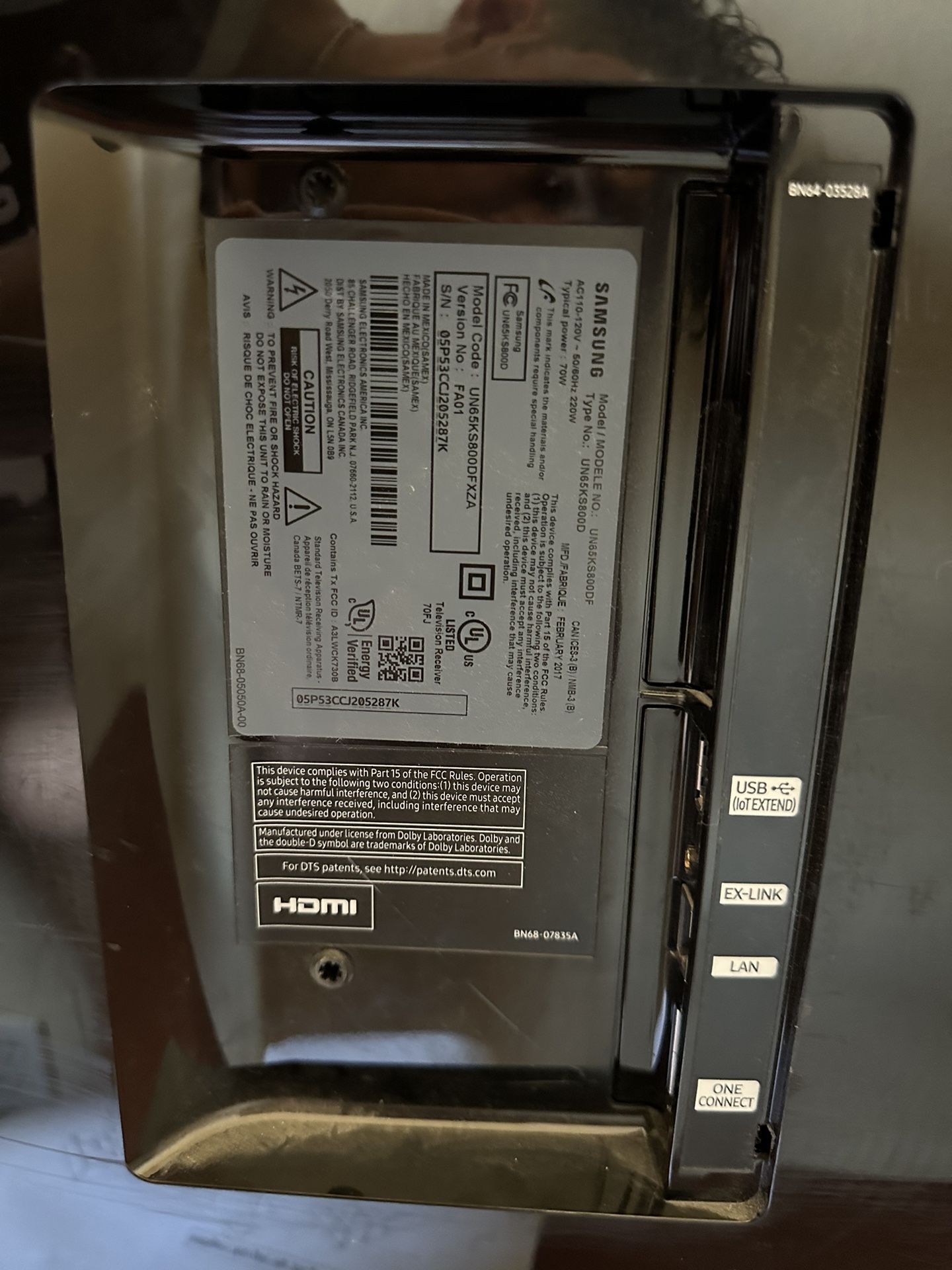 Samsung UN65KS800DFXZA television READ DISCRIPTION