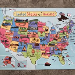 Map Of United States Wooden Puzzle