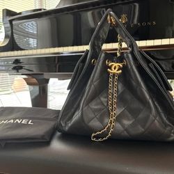 Black Small Chanel 25 Caviar Bag $2000