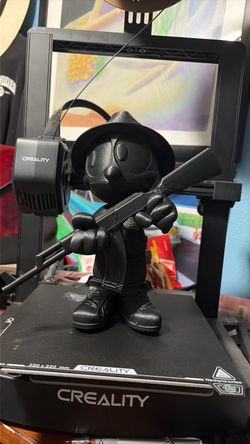 3D printed Felix the cat model for display