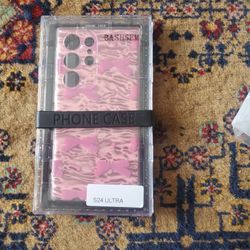 for Samsung Galaxy s24 Ultra [Magnetic Circle] Double Layer Design IMD TPU Case - Bow Knot