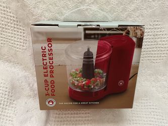 CHEF’S COUNTER 3 CUP FOOD PROCESSOR RED NEW IN BOX