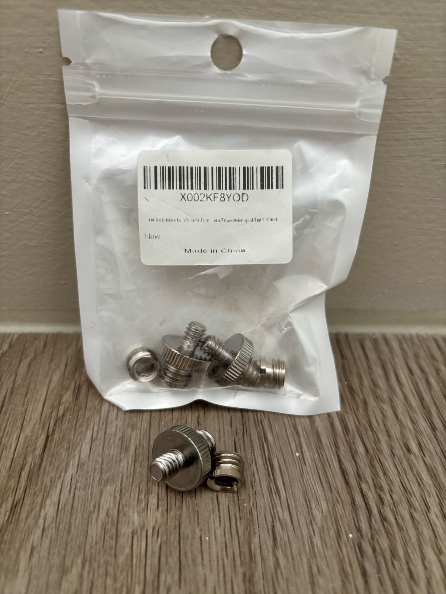 1/4 Inch Male to 3/8 Inch Female Tripod Screw Adapter