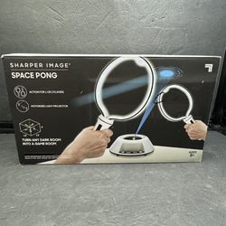 Sharper Image Virtual LED Space Pong 1 or 2 Player Action 2019 Blue Light  