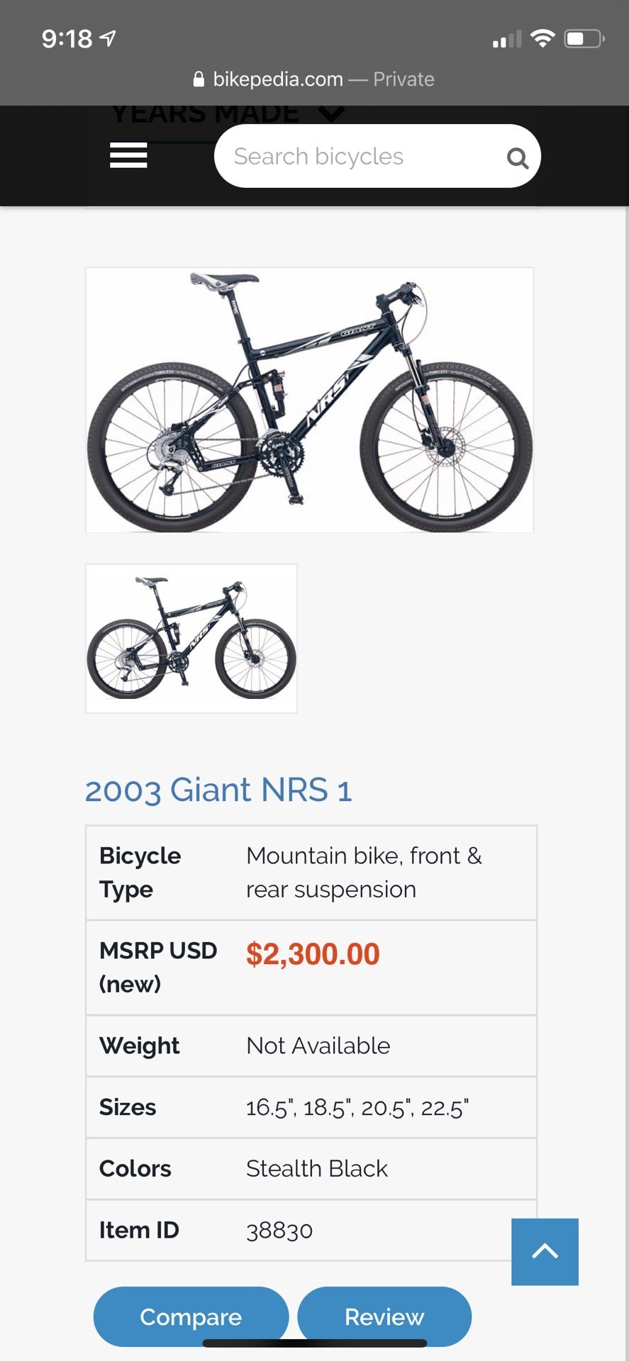 giant nrs 1 mountain bike