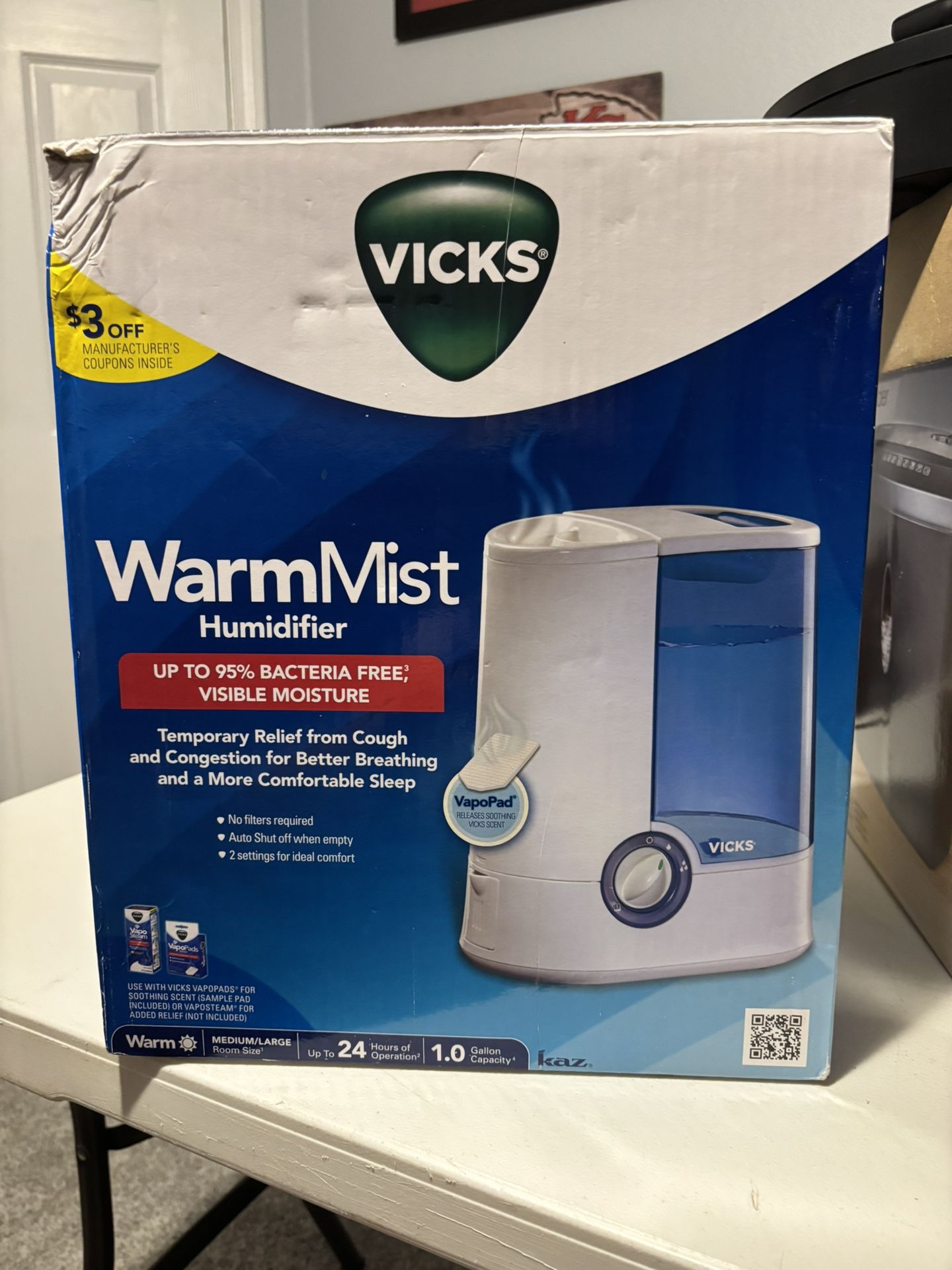 VICKS WARM MIST HUMIDIFIER