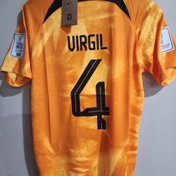 Virgil Van Dijk Home World Cup 2022 Jersey Size M