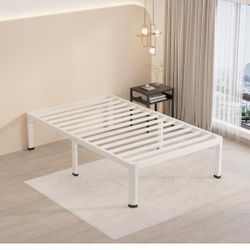Twin Bed White Metal Frame