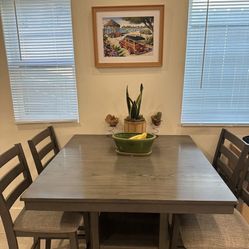 Dining Table With 4 Chairs 