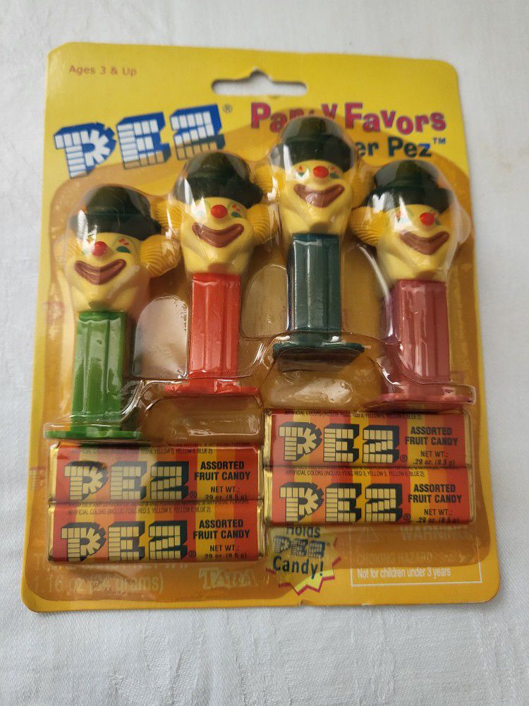 Vintage PEZ Clown Dispensers with Candy 