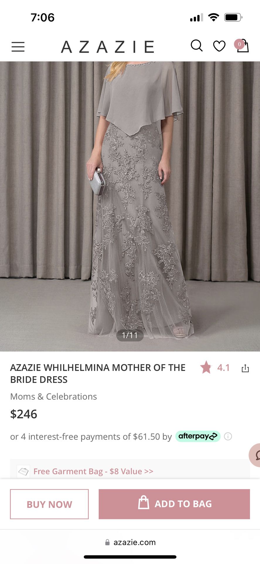 AZAZIE WHILHELMINA MOTHER OF THE BRIDE DRESS