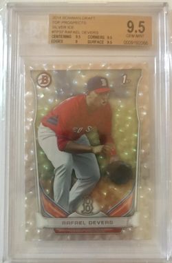 Rafael Devers 2014 Bowman Silver Ice BGS 9.5 Rookie