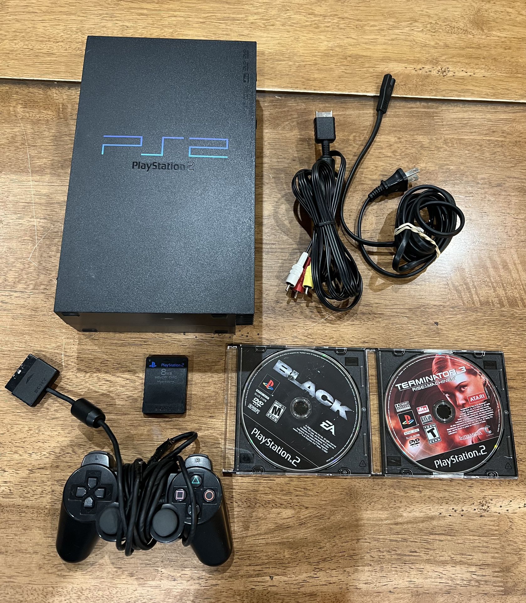 Sony Playstation 2 PS2 Fat SCPH-30001 w/ Controller, 8GB Card, and 2 Games