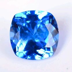 5.85 Ct Loose Transparent Blue Zoisite Tanzanite-Like Excellent Cushion Cut Gemstone. This product is a 5.85 carat, loose transparent blue Zoisite Tan