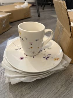 Melange Melamine Scattered Wildflowers Set