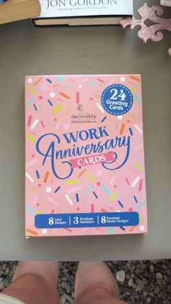 Decorably Work Anniversary Cards Set of 24