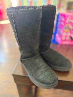 Black Long UGG Boots – Size 7 🖤