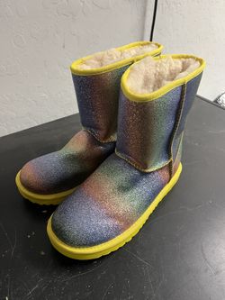 rainbow glittery ugg boots