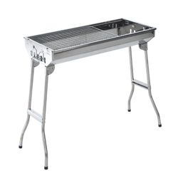 28" Stainless Steel Small Portable Folding Charcoal BBQ Grill For Outdoor Parties