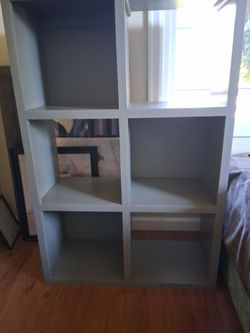 Gray Cube Storage Shelving Unit 6-Cube