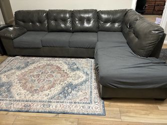 Faux leather couch