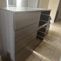 1 Grey 5 Drawer Dresser $50