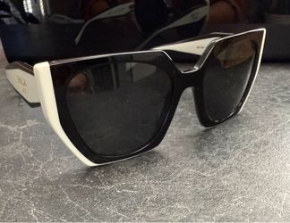 Prada Black and White Oversized Sunglasses