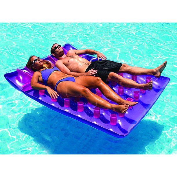 ✨Two Person Inflatable Swimming Pool Floating Air Mattress Lounger