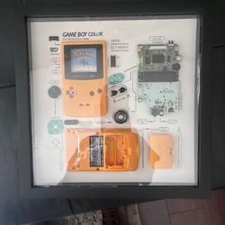 Xreart Nintendo Game Boy Color Frame – Orange Pokémon Retro Wall Art Display