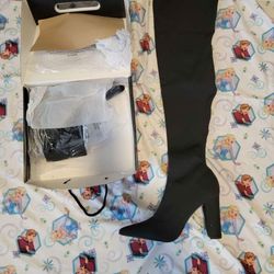 Thigh High Black Boot Size 11 Brand New 