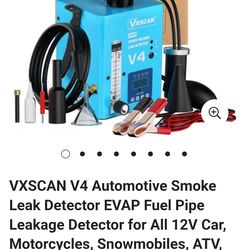 VXSCAN V4 Automotive Smoke Leak Detector EVAP Fuel Pipe Leakage Detector for All 12V Car, Motorcycles, Snowmobiles