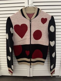 Vintage King Kong Oversize Women’s Knit Full Zip Cardigan Sweater Size S Made in Italy Worn once only