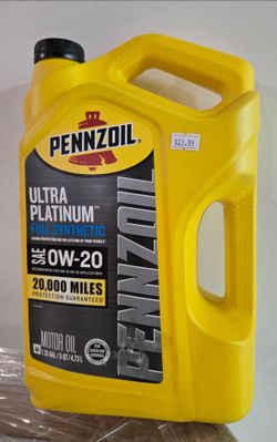 Pennzoil Ultra Platinum Full Synthetic 0W-20 Motor Oil 5 Qt